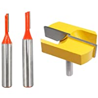 Schneespitze 2Pcs Juego De Brocas De Enrutador-Cortador de Fresado de Madera-Broca De Aplanamiento De Losa Cepilladora…
